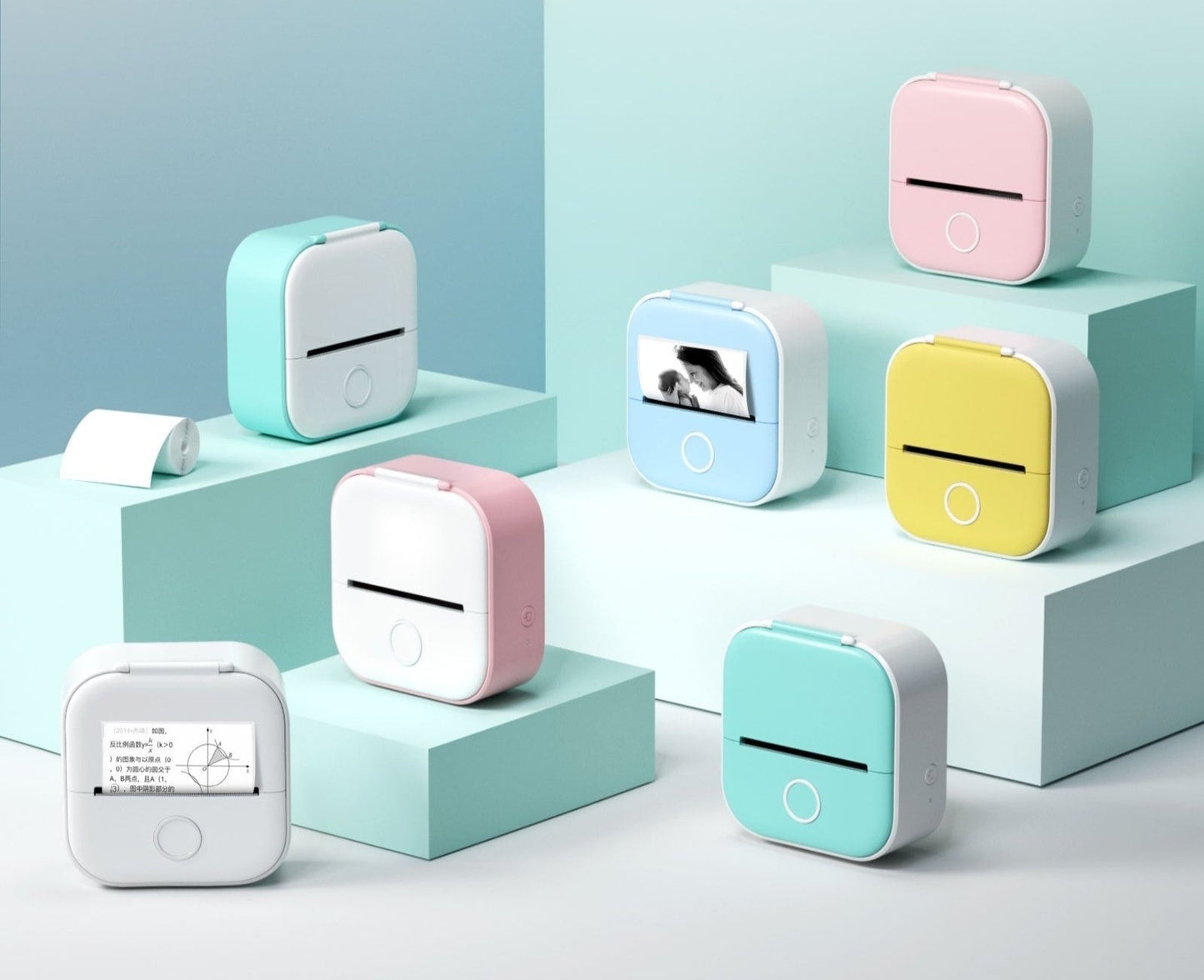 Portable Mini Bluetooth Thermal Label Printer - Inkless Pocket Printer for Photos, Notes, and Labels