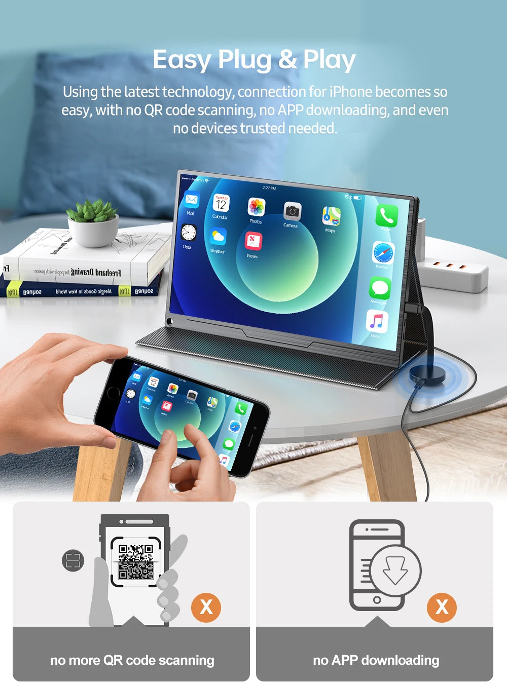 UPERFECT 1080P Wireless WiFi Display Dongle TV Stick Video Adapter Airplay DLNA Screen Mirroring Share For iPhone Android Phone