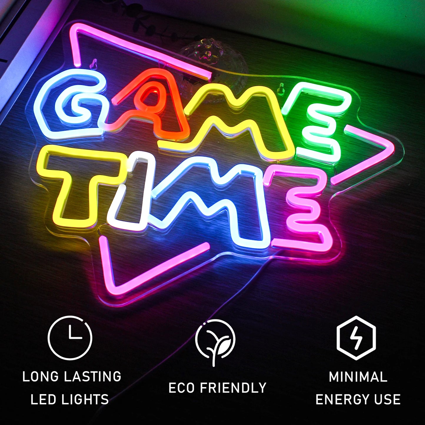 Game Room Neon Sign LED Wall Decor USB Powered Acrylic For Gaming Lighting Bedroom Bedside Wall Decor Gamer Party Birthday Gift