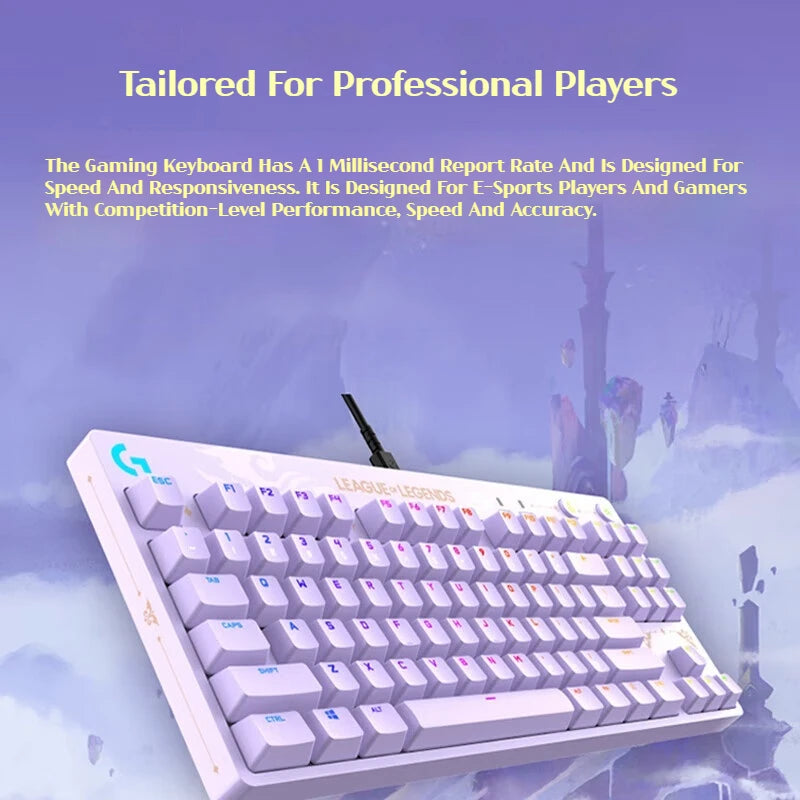 Original Logitech GPRO Mechanical Game Keyboard LoL Immortal Journey 87 Keys RGB Backlight For E-sports Computer Game Keyboard