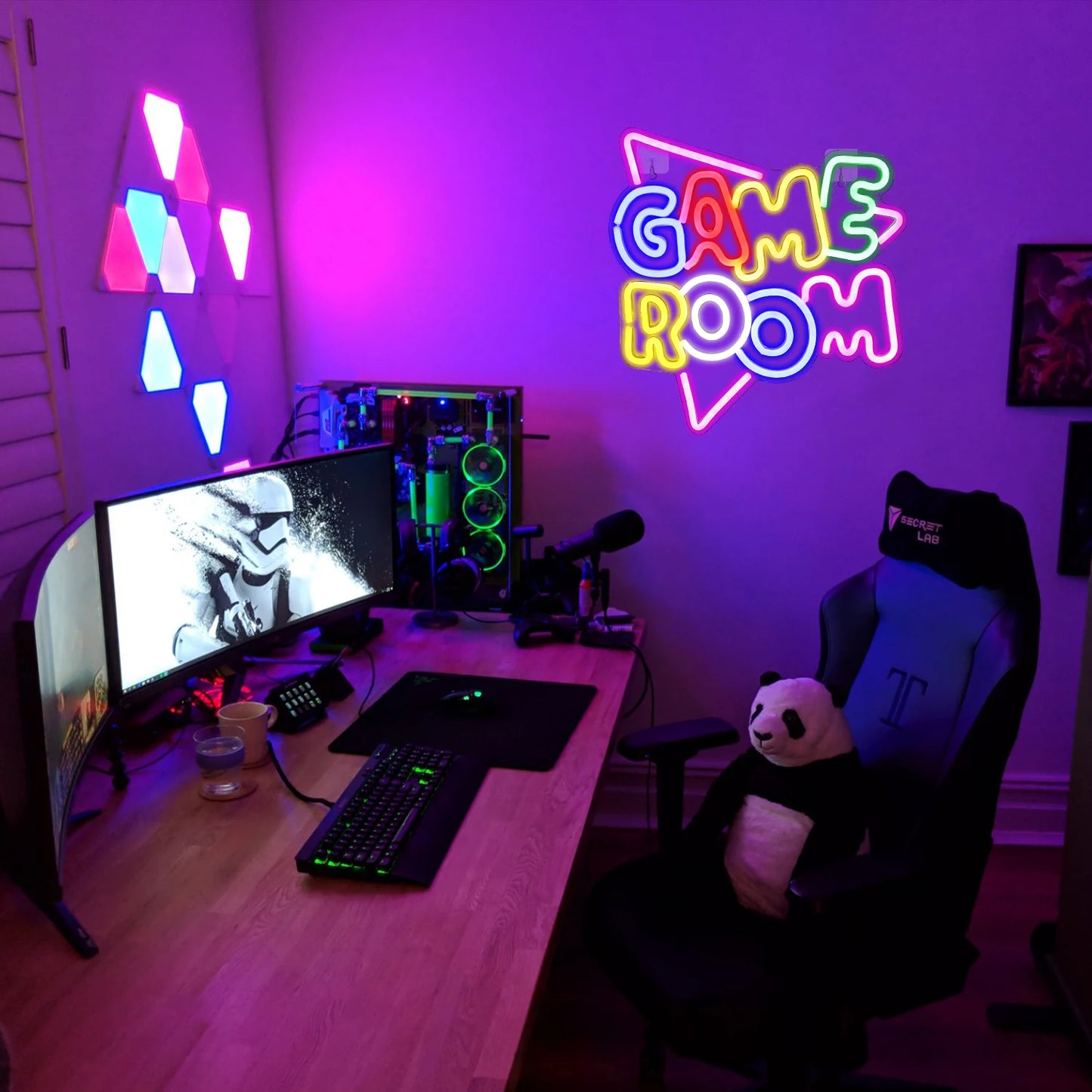 Game Room Neon Sign LED Wall Decor USB Powered Acrylic For Gaming Lighting Bedroom Bedside Wall Decor Gamer Party Birthday Gift