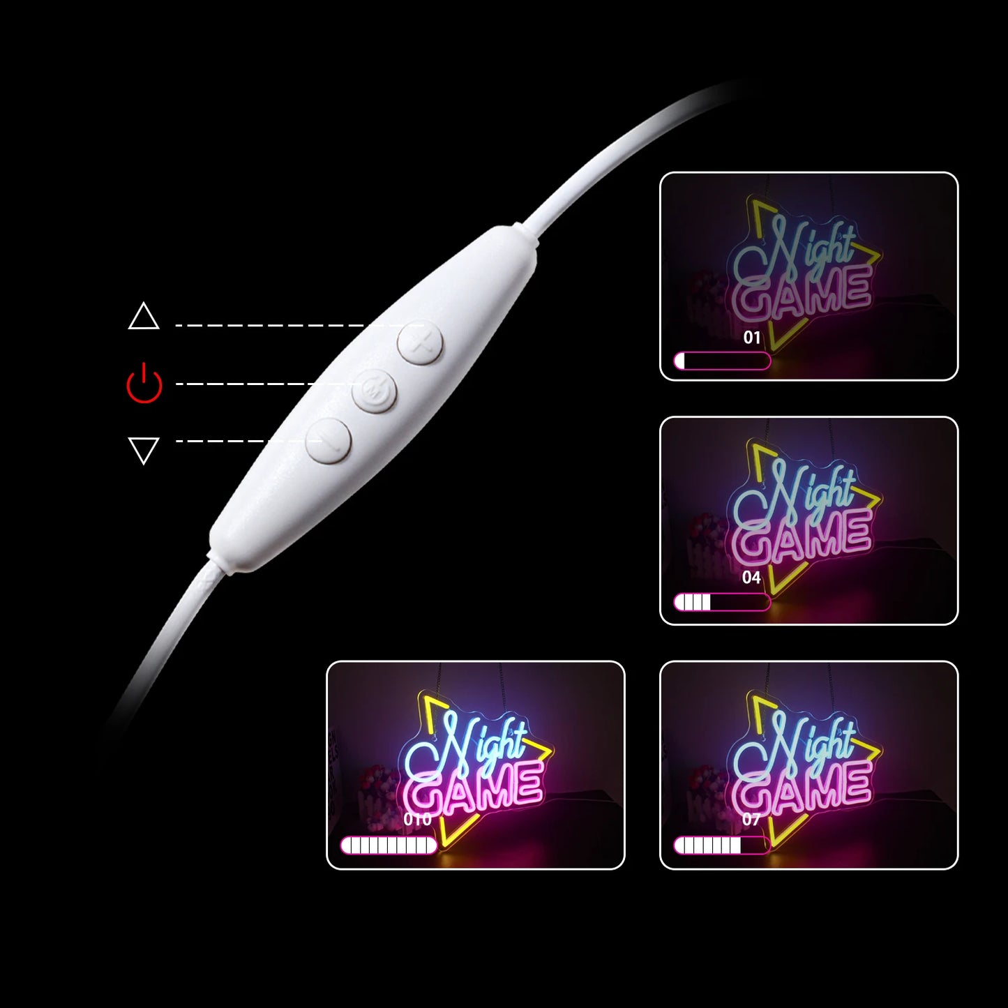 Game Room Neon Sign LED Wall Decor USB Powered Acrylic For Gaming Lighting Bedroom Bedside Wall Decor Gamer Party Birthday Gift