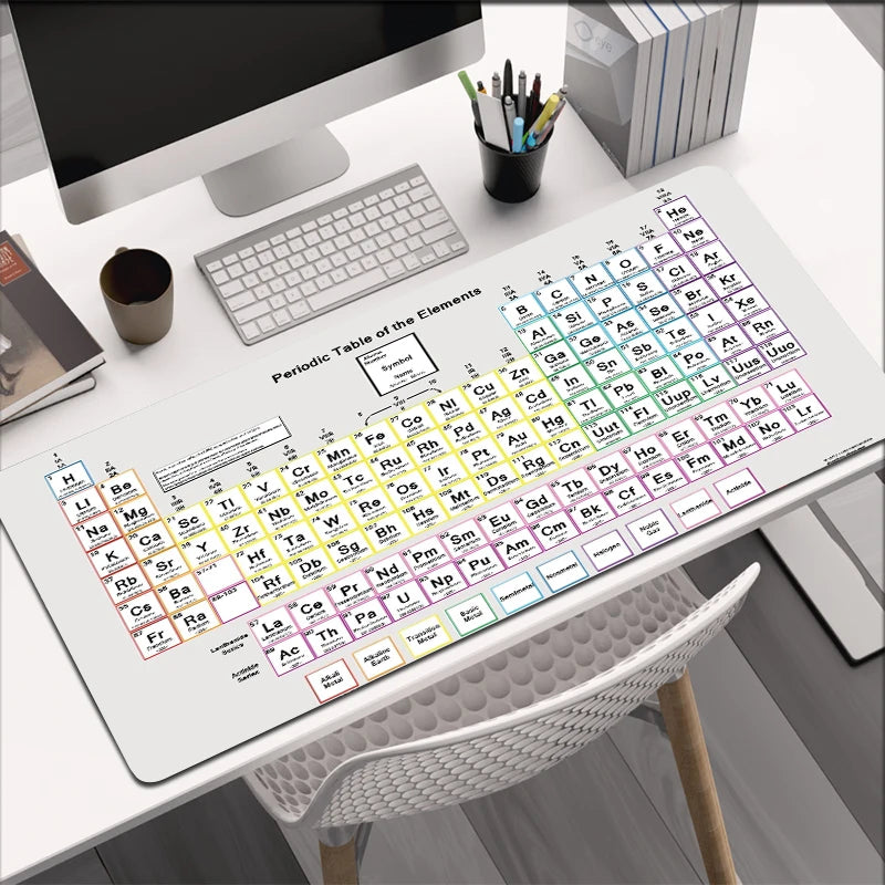 Mouse Pad Gamer XXL Custom HD Home Mouse Mat Desk Mats Periodic Table of Elements Office Carpet Gamer Natural Rubber Mice Pad