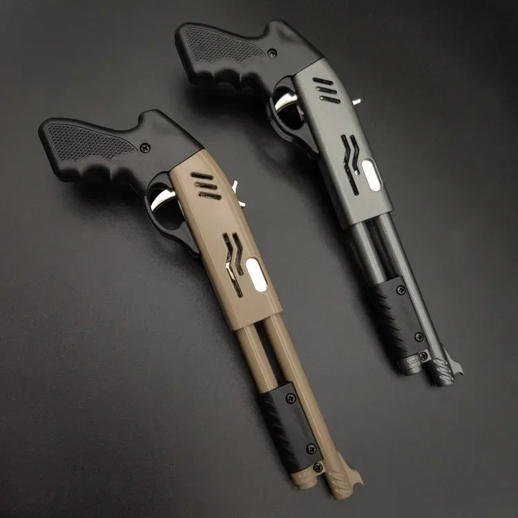 Mini Alloy Rubber Band Rifle Sprayer 8 Bursts Rubber Toy Gun Miniature Pistol Model Ornaments Toy Gun For Boys Chrismas gift