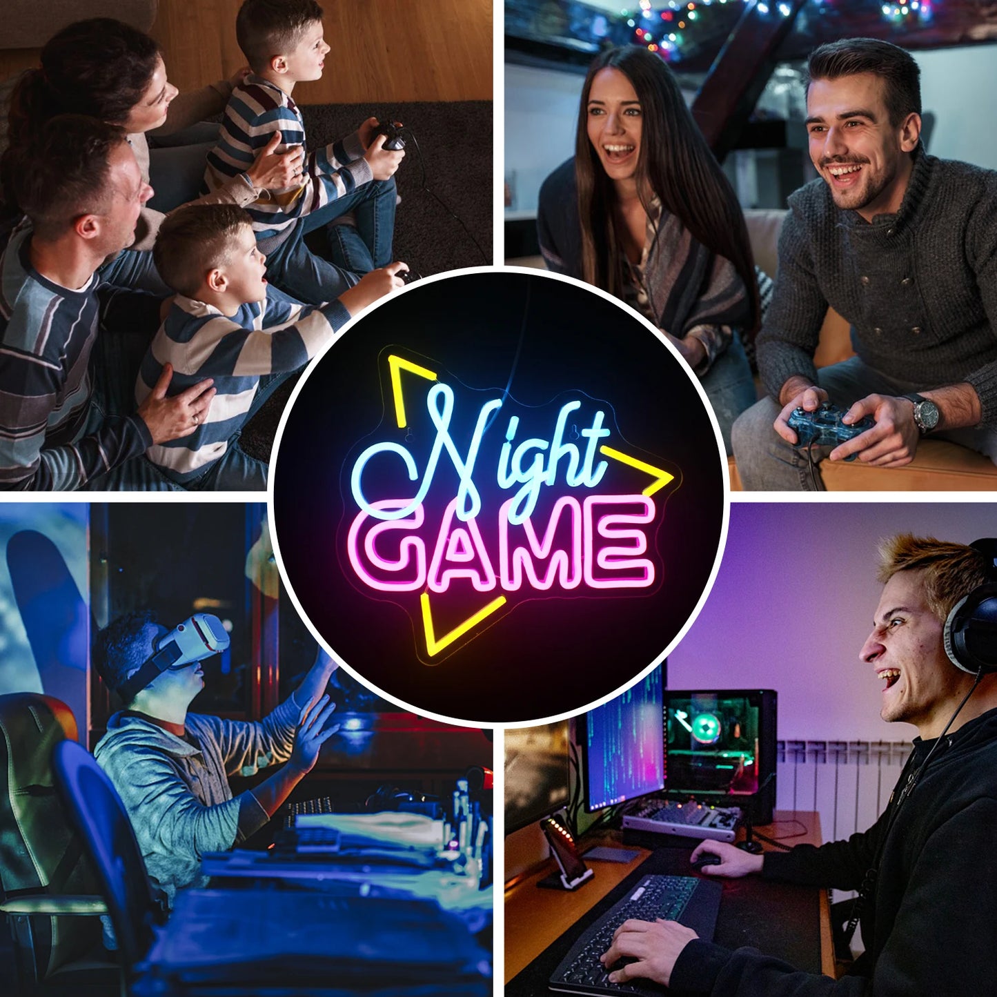 Game Room Neon Sign LED Wall Decor USB Powered Acrylic For Gaming Lighting Bedroom Bedside Wall Decor Gamer Party Birthday Gift