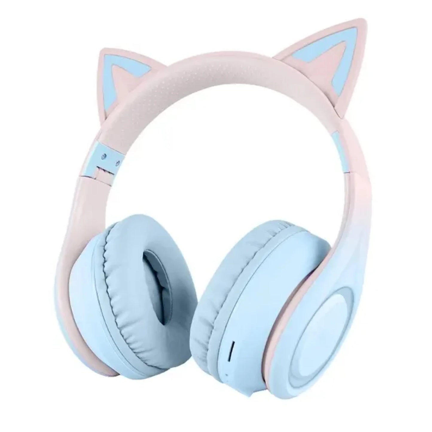 Gradient Color Cat Ear -Mounted Bluetooth 5.3 HIFI Sound Quality ANC Noise Reduction Folding Entertainment Headphones