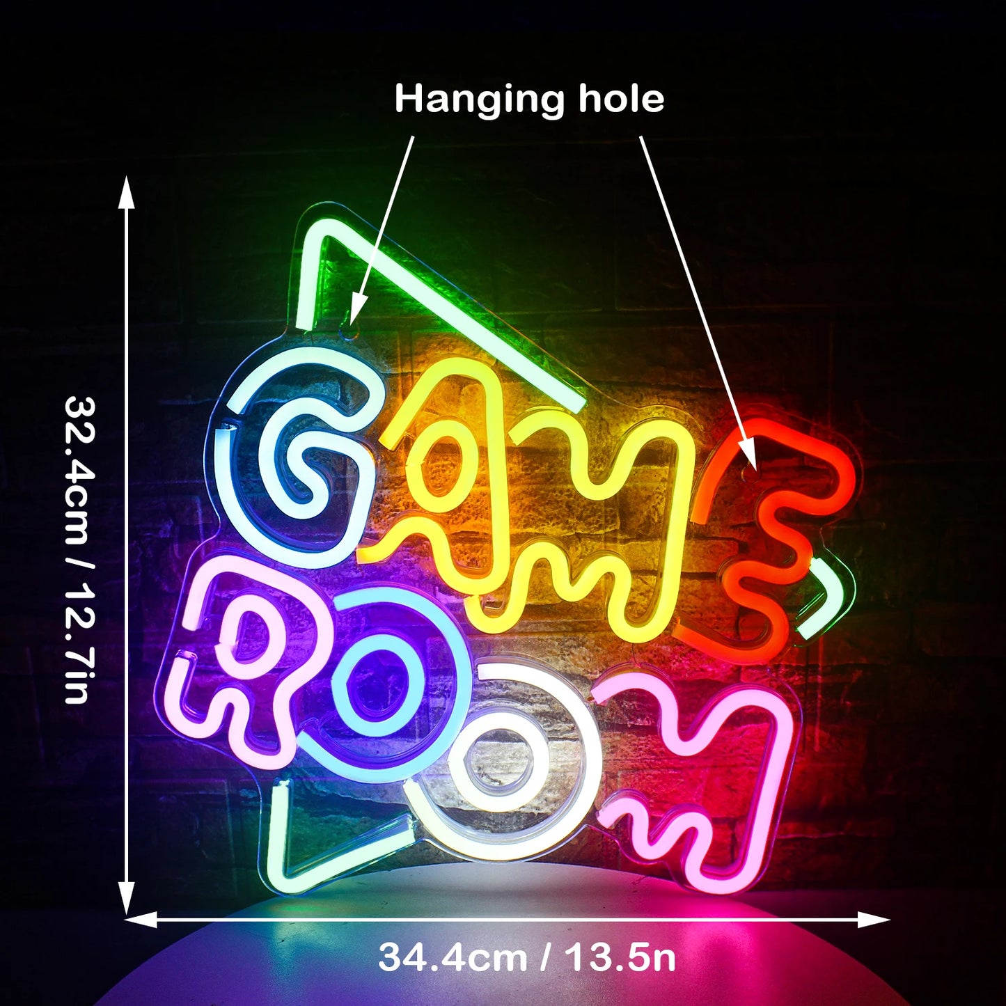 Game Room Neon Sign LED Wall Decor USB Powered Acrylic For Gaming Lighting Bedroom Bedside Wall Decor Gamer Party Birthday Gift