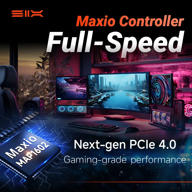 SIX PCIe 4.0 NVMe M.2 SSD – 1TB/2TB/4TB, 7350MB/s Read, PS5 & Gaming PC Compatible, 5-Year Warranty