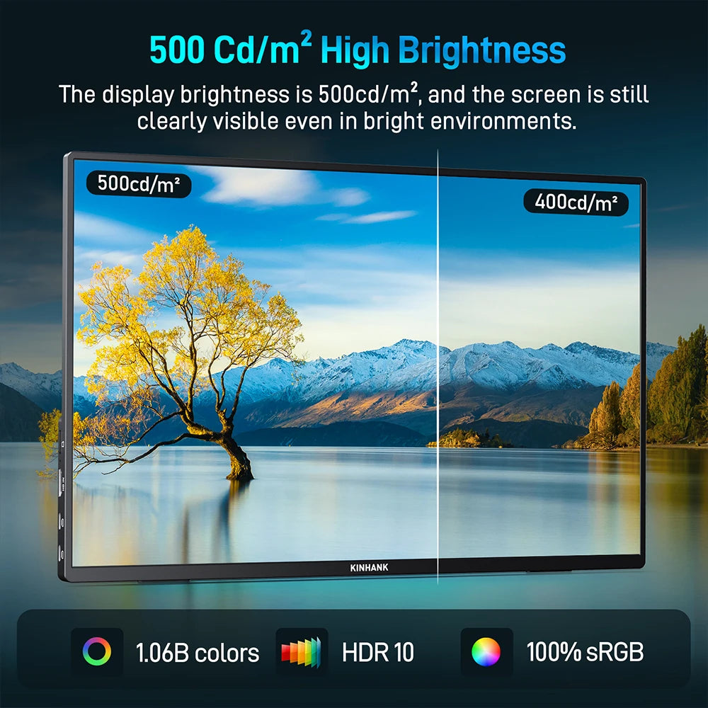 16" 2.5K Portable Monitor - HDR10, 144Hz, USB-C, HDMI, Google TV OS