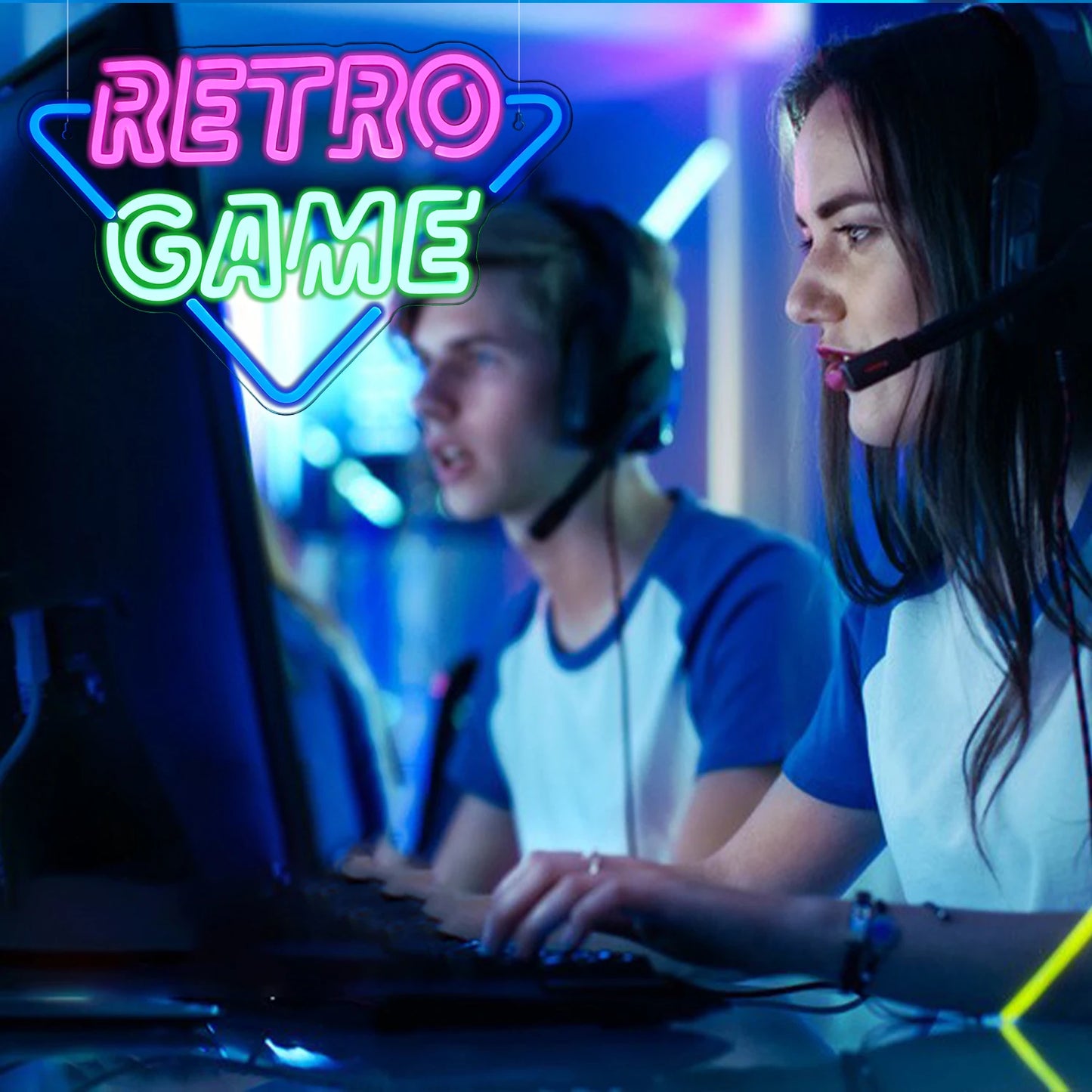 Game Room Neon Sign LED Wall Decor USB Powered Acrylic For Gaming Lighting Bedroom Bedside Wall Decor Gamer Party Birthday Gift
