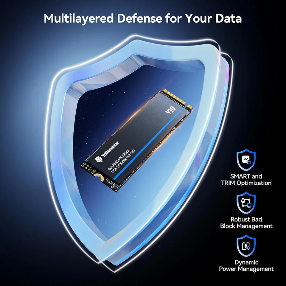 Yottamaster Y10 256GB NVMe SSD – M.2 2280 PCIe 3.0, 2500MB/s Read, 1800MB/s Write, Gaming & PC Upgrade