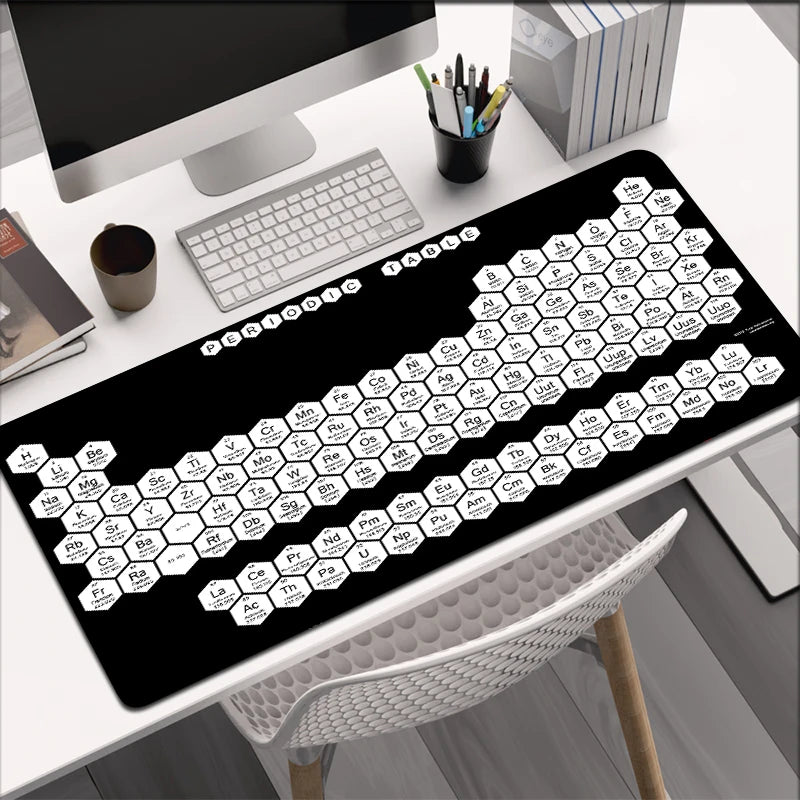 Mouse Pad Gamer XXL Custom HD Home Mouse Mat Desk Mats Periodic Table of Elements Office Carpet Gamer Natural Rubber Mice Pad