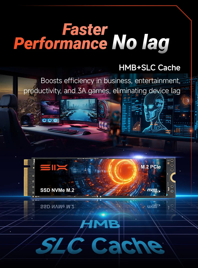 SIX PCIe 4.0 NVMe M.2 SSD – 1TB/2TB/4TB, 7350MB/s Read, PS5 & Gaming PC Compatible, 5-Year Warranty