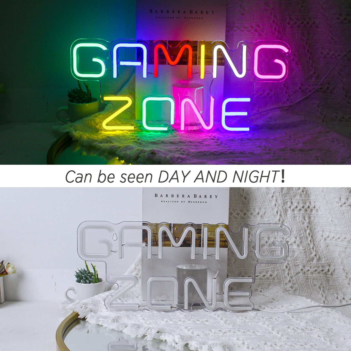Game Room Neon Sign LED Wall Decor USB Powered Acrylic For Gaming Lighting Bedroom Bedside Wall Decor Gamer Party Birthday Gift