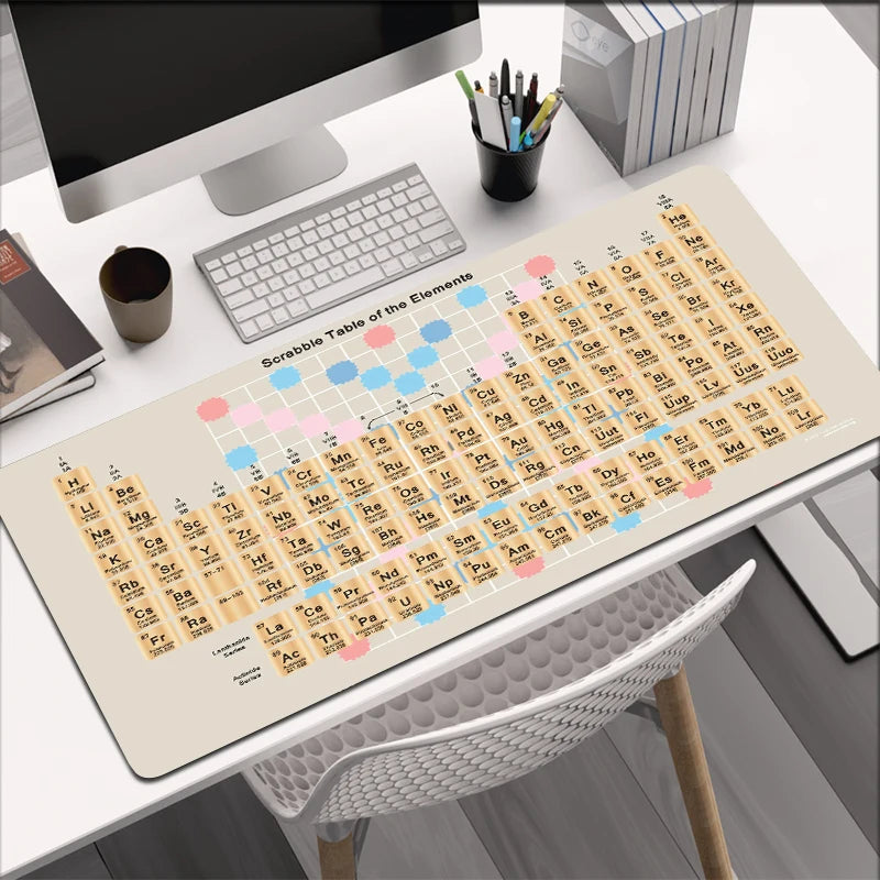 Mouse Pad Gamer XXL Custom HD Home Mouse Mat Desk Mats Periodic Table of Elements Office Carpet Gamer Natural Rubber Mice Pad