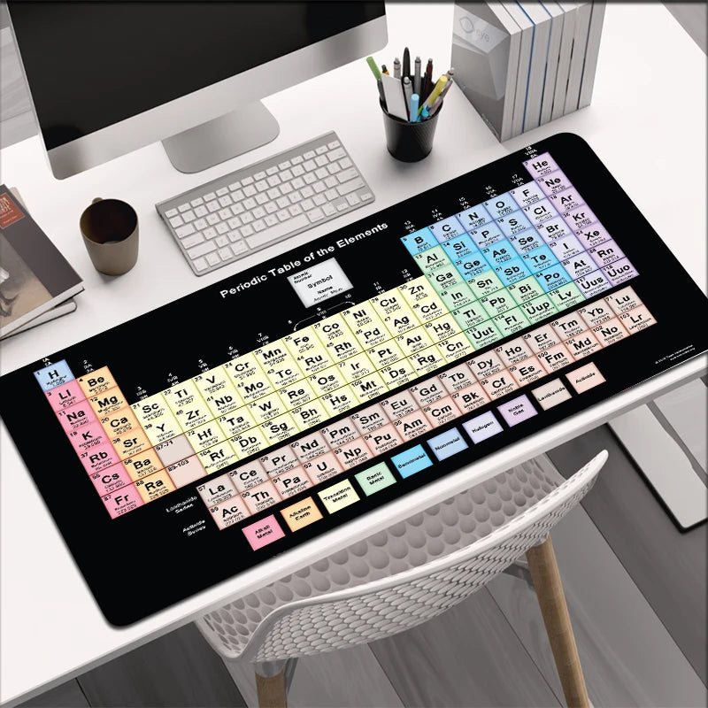 Mouse Pad Gamer XXL Custom HD Home Mouse Mat Desk Mats Periodic Table of Elements Office Carpet Gamer Natural Rubber Mice Pad
