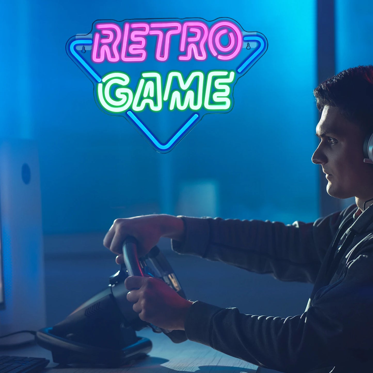 Game Room Neon Sign LED Wall Decor USB Powered Acrylic For Gaming Lighting Bedroom Bedside Wall Decor Gamer Party Birthday Gift