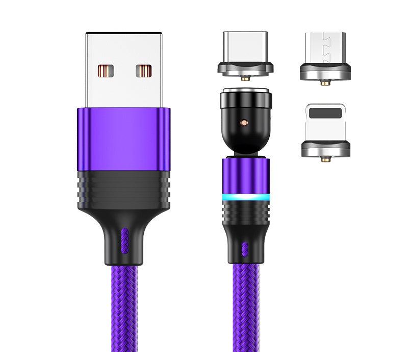 540 Rotating Magnetic Charging Cable - Type-C & Android, 2.4A Fast Charge