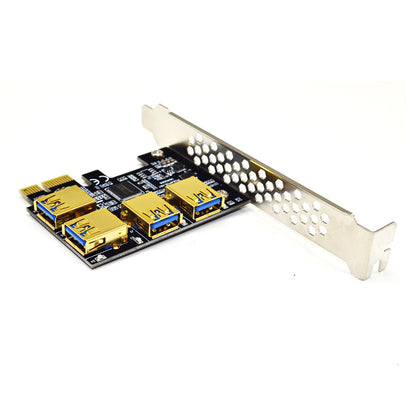 PCI-E to PCI-E Adapter Card – 1 to 4 X1 to 4 PCI-E Graphics Slot Expansion