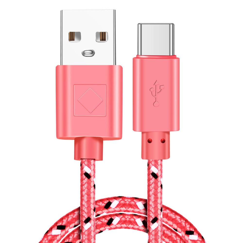 Braided Nylon USB-C Fast Charging & Data Cable – Durable Type-C Charger