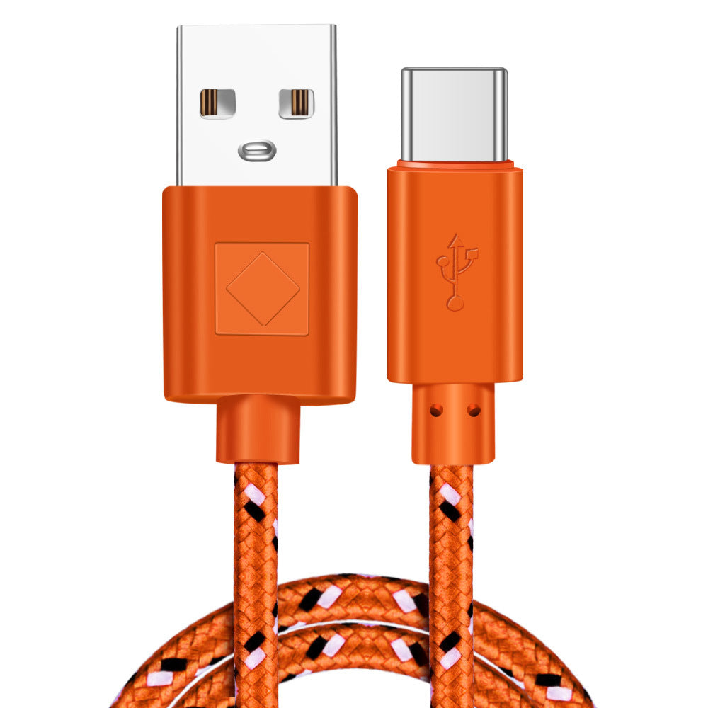 Braided Nylon USB-C Fast Charging & Data Cable – Durable Type-C Charger