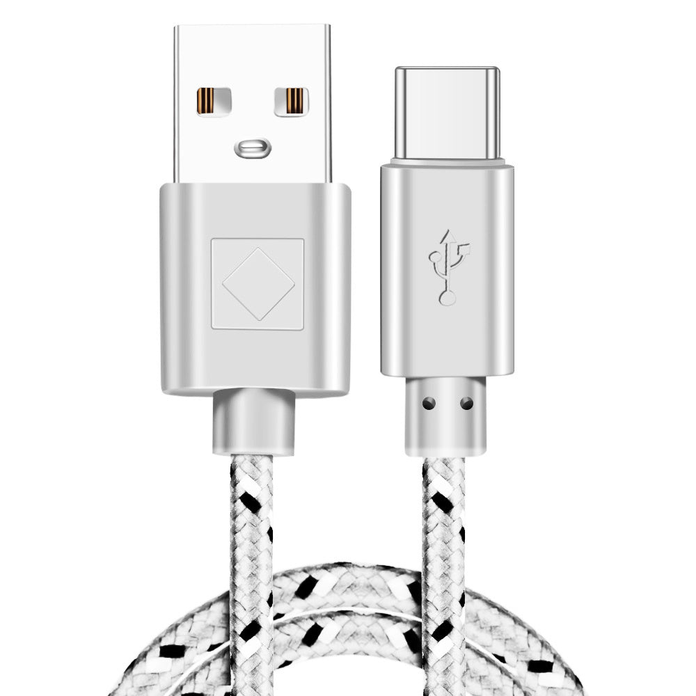 Braided Nylon USB-C Fast Charging & Data Cable – Durable Type-C Charger