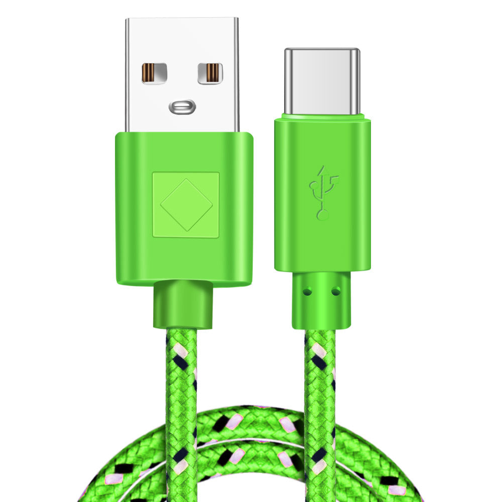 Braided Nylon USB-C Fast Charging & Data Cable – Durable Type-C Charger