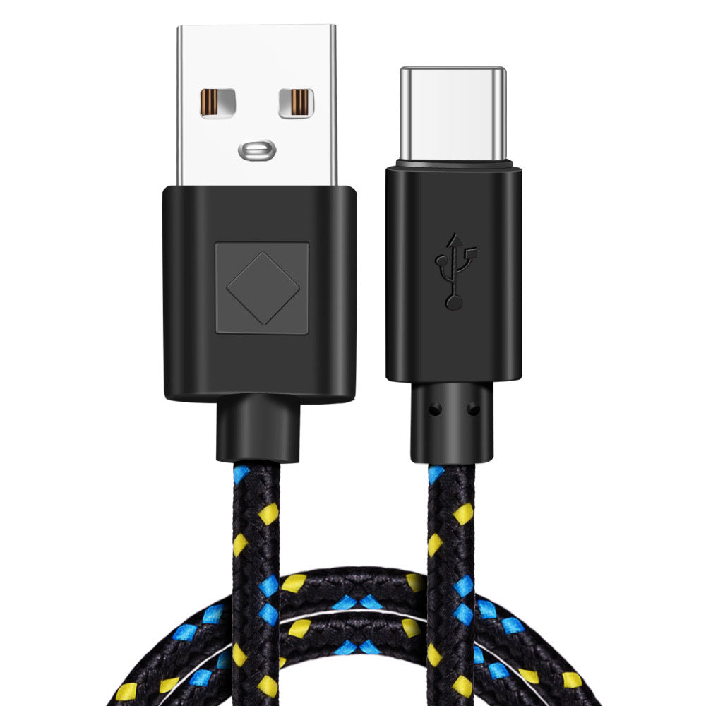 Braided Nylon USB-C Fast Charging & Data Cable – Durable Type-C Charger