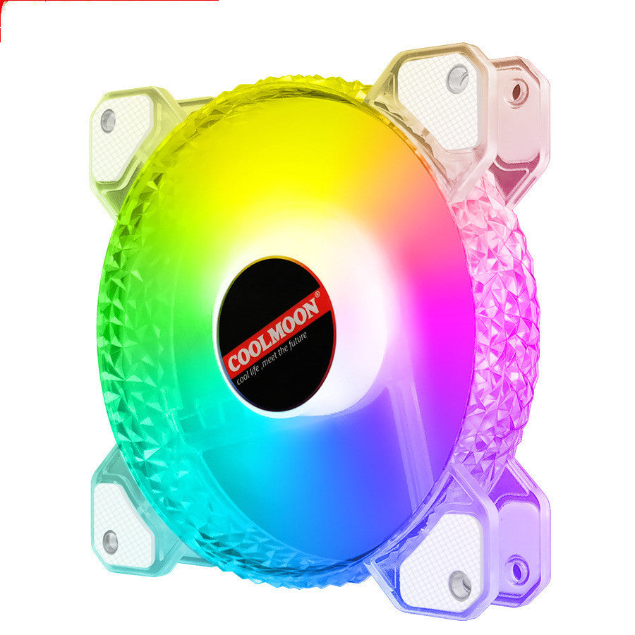 Cool Diamond Rgb Fan 12Cm Silent Diamond Aperture Computer Magic Argb Motherboard Synchronous Chassis Fan