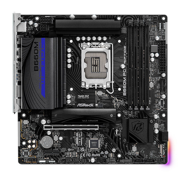 B660M PG Combat Board Riptide Gaming Motherboard – DDR4, LGA1700, M-ATX