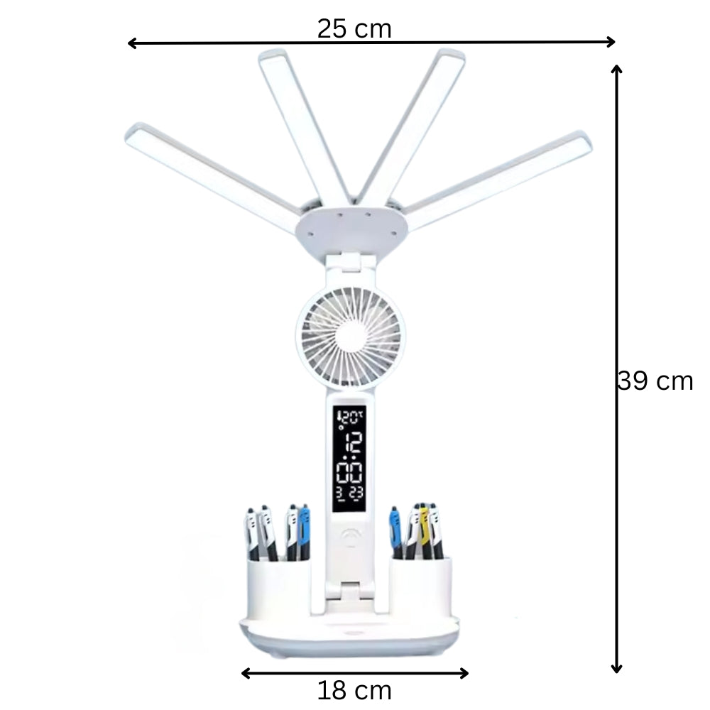 Multifunction Table Lamp LED Four Headed Folding Reading Lamp_10