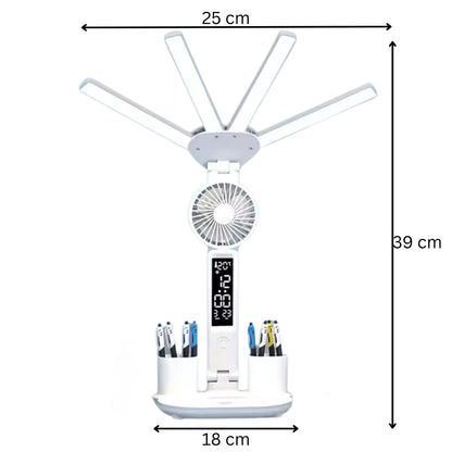 Multifunction Table Lamp LED Four Headed Folding Reading Lamp_10