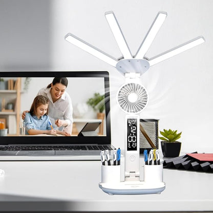 Multifunction Table Lamp LED Four Headed Folding Reading Lamp_1