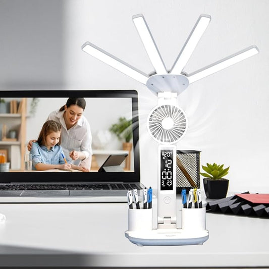 Multifunction Table Lamp LED Four Headed Folding Reading Lamp_0