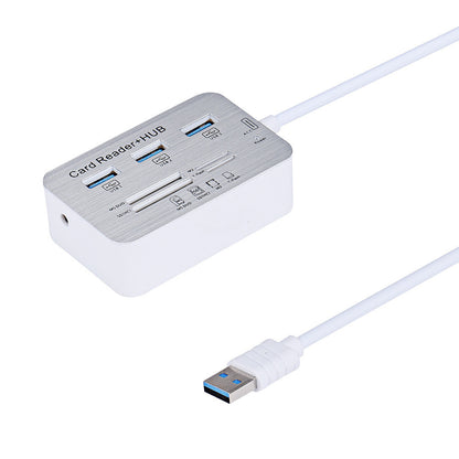 USB 3.0 Combo Hub - 4-Port High-Speed Splitter with Card Reader