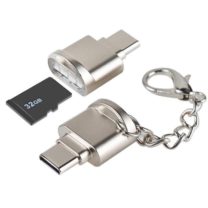 Micro USB TF Card Reader Adapter - Portable Metal Design for Android Devices