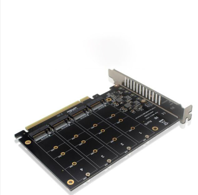 PCI-E Array Expansion Riser Card - 4-Disk PCIE Split & RAID Support