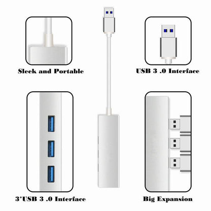 USB 3.0 Gigabit Ethernet Lan RJ45 Network Adapter Hub to 1000Mbps Mac PC Gigabit USB3.0 Ethernet Adapter