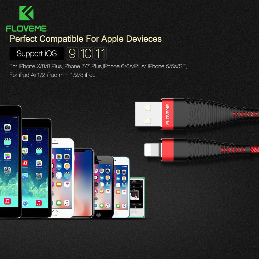 High-Tensile Fast Charging Cable for iPhone & Android