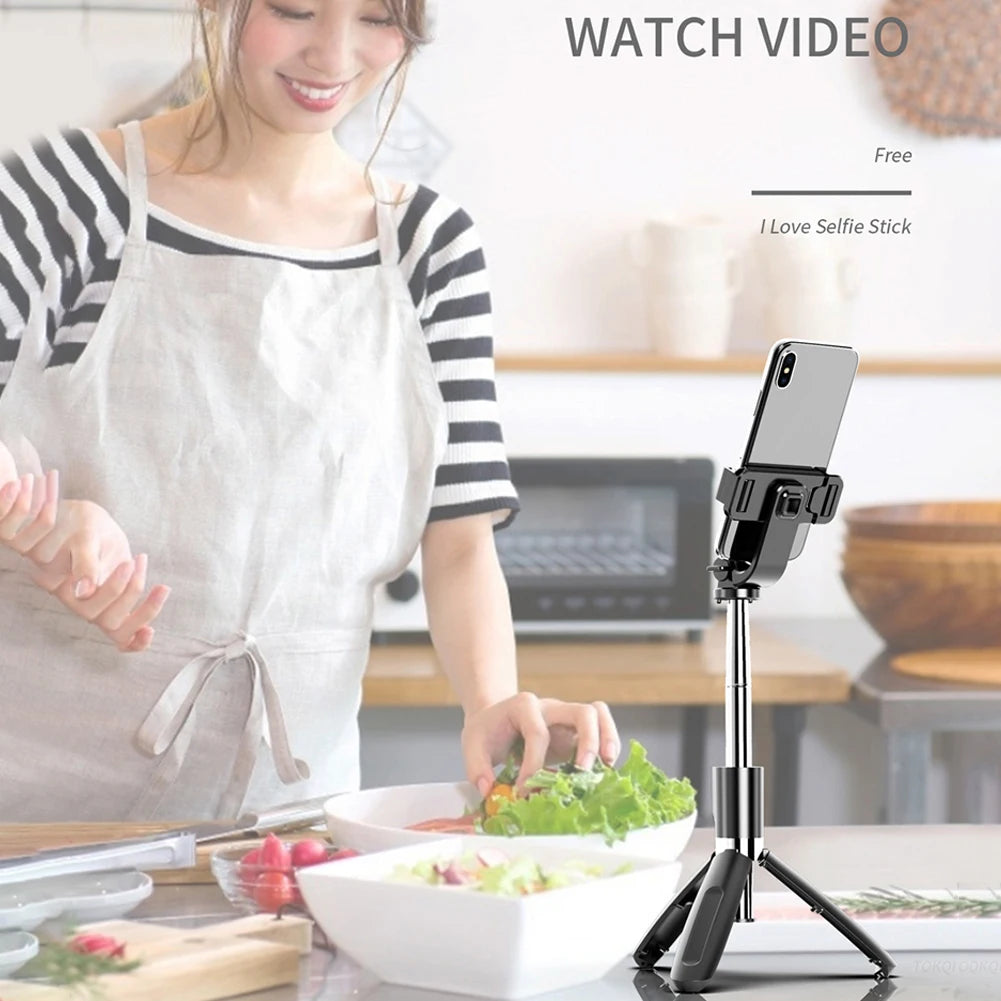 Professional Tripod Selfie Stick for Mobile Phone Photo Rotating Pole Bluetooth Remote Control Stand Live Broadcast Holder