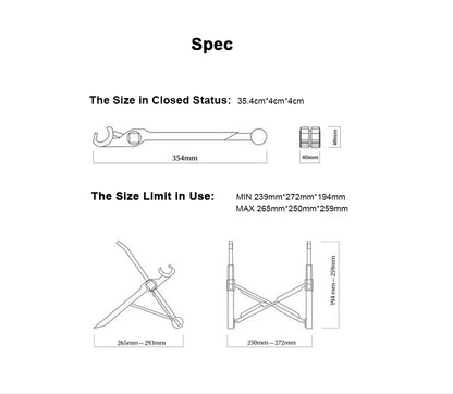 NEXSTAND K2 Portable Laptop Stand – Folding, Adjustable Height, Ergonomic Notebook Holder for MacBook & Laptops