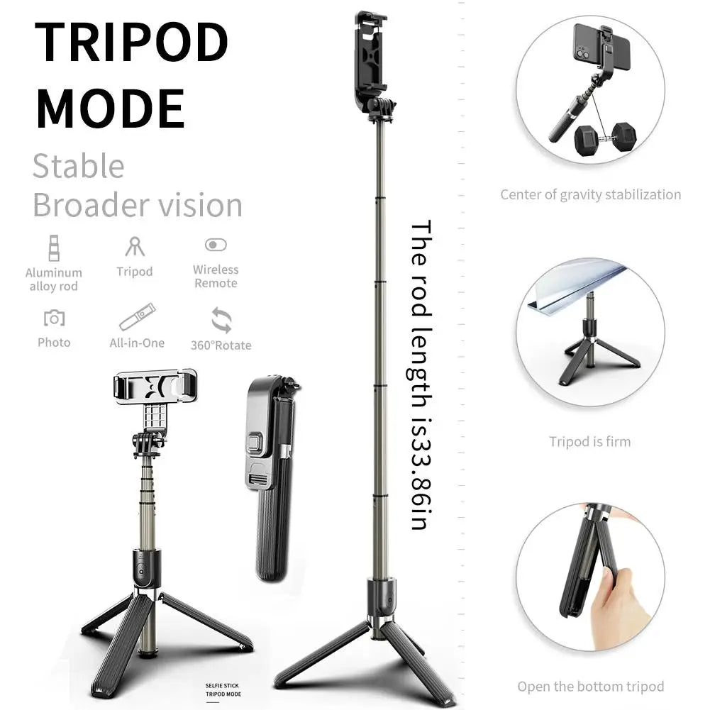 Professional Tripod Selfie Stick for Mobile Phone Photo Rotating Pole Bluetooth Remote Control Stand Live Broadcast Holder