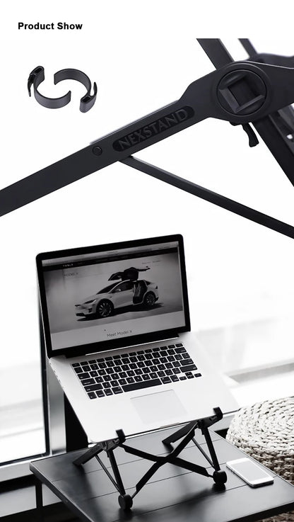 NEXSTAND K2 Portable Laptop Stand – Folding, Adjustable Height, Ergonomic Notebook Holder for MacBook & Laptops