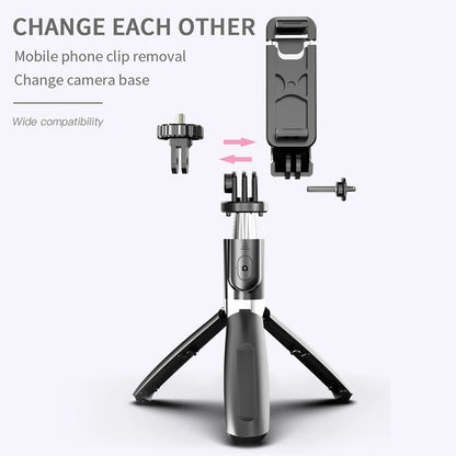 Professional Tripod Selfie Stick for Mobile Phone Photo Rotating Pole Bluetooth Remote Control Stand Live Broadcast Holder