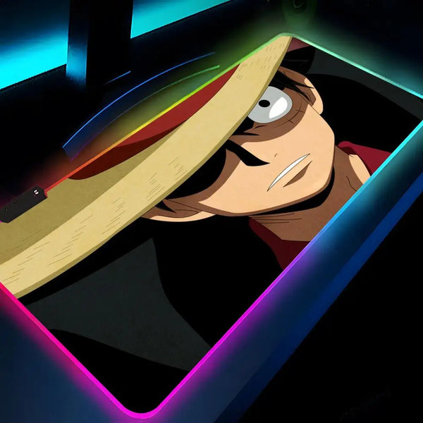 O-OneS P-PieceS Mouse Pad Gaming LED Mouse Mat 900x400 Mousemats Table Pads manga PC Desk Mat RGB Keyboard Mat XXL