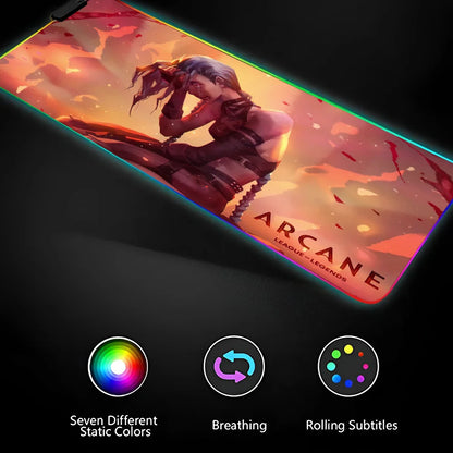 Arcane Jinx XXL RGB LED Gaming Mouse Pad Mat