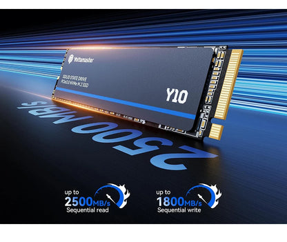 Yottamaster Y10 256GB NVMe SSD – M.2 2280 PCIe 3.0, 2500MB/s Read, 1800MB/s Write, Gaming & PC Upgrade