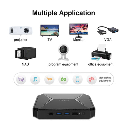 CHUWI HeroBox Intel Celeron N100 Mini PC Up To 2.7GHz Mini PCs 8GB RAM 256GB SSD Windows 11 Mini Desktop Computer