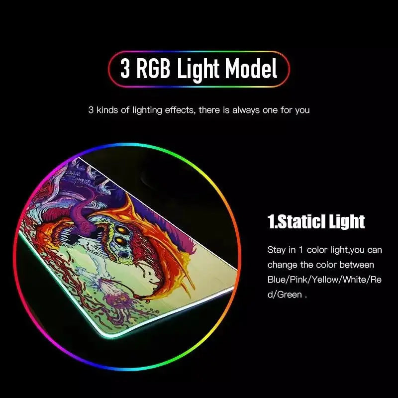 Goth Annie XXL RGB Gaming Mouse Pad - League of Legends LED Gamer Mat