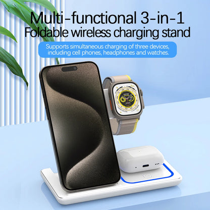 30W 3-in-1 Fast Wireless Charging Station